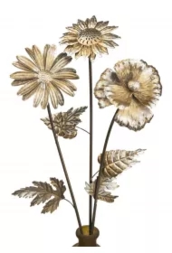 Ozdobne metalowe kwiaty komplet