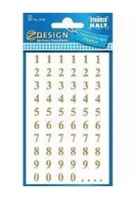 Naklejki złote Cyfry