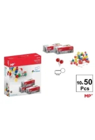 Kolorowe pinezki 11mm okrągła główka 10x50szt