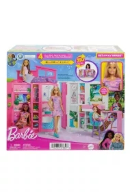 Barbie Fashionistas. Przytulny domek + Lalka HRJ77