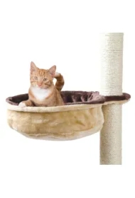 Pluszowa torba do drapaka, metalowa rama, o 38 cm, beż/brąz