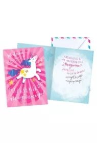 Karnet B6 Urodziny jednorożec