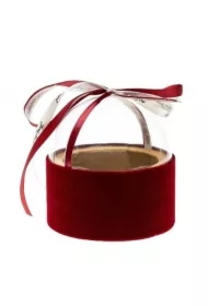 Pudełko Flower Box z kokardą czerwony