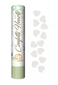 Konfetti pneumatyczne Serduszka białe