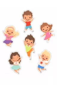 Dekoracje okienne dwustronne - Wesołe dzieci