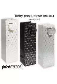 Torebka prezentowa 36x10,5x10,5cm MIX