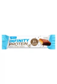 Baton proteinowy z karmelem, kokosem i migdałami w mlecznej czekoladzie bezglutenowy