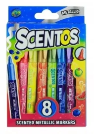 Markery pachnące metaliczne 8 szt