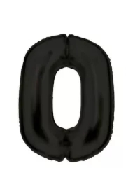 Balon foliowy cyfra 0 satynowa czarna