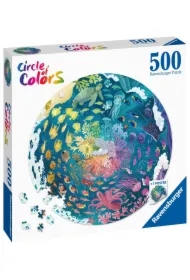 Puzzle okrągłe 500 el. Circle of Colors. Paleta kolorów. Ocean