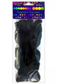 Pompony akrylowe mix czarne 24 szt