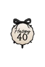 Balon foliowy pastylka Happy 40 47,5x45cm