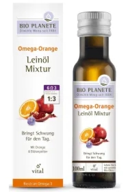 Omega orange - mieszanka z olejem lnianym (pyłek kwiatowy, pomarańcza)