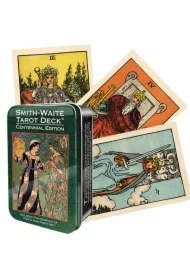 Smith-Waite Centennial Tarot Deck, Rider Waite Tarot wydanie jubileuszowe w metalowym pudełku