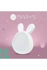 Budzik zajączek biały