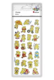 Naklejki wypukłe miękkie misie mix