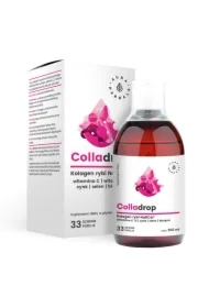 Colladrop - kolagen rybi w płynie + witamina C Suplement diety