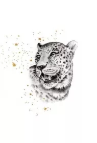 Karnet złocony kwadrat CL3819_BL Gepard