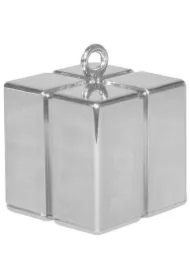 Ciężarek do balonów Prezent srebrny