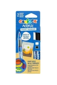 Markery akrylowe z pędzelkiem 2 kolory