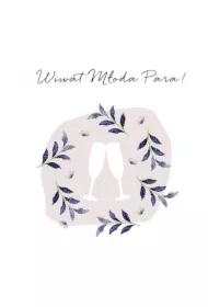 Karnet Swarovski kwadrat CL4520_PO Ślub kieliszki