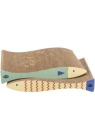 Drapak, dla kota, w kształcie ryby, miętowo/kremowy, 40 x 30 x 11 cm