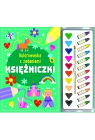 Kolorowanka z zadaniami. Księżniczki