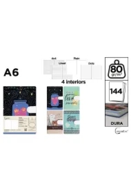 Notatnik A6/144K magnes MIX