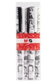 Długopis żelowy 0.5mm Manga nieb 4 szt M&G