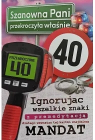 Karnet Urodziny 40
