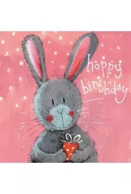 Karnet AC763 Urodziny Królik z dużymi uszami