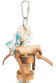 Drewniana zabawka z rzemykami, 35 cm