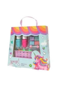 Kosmetyki do makijażu i stylizacji paznokci dla dzieci zestaw 4 el. Jednorożec