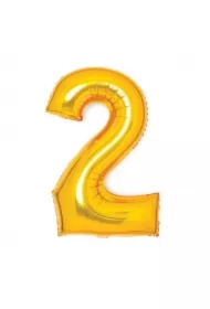 Balon foliowy cyfra 2 złota