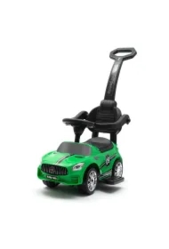 Jeździk dziecięcy z dźwiękiem i rączką Racer zielony