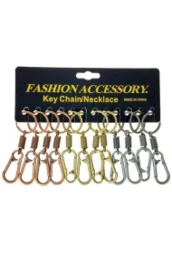 Brelok metalowy karabińczyk (12 szt)