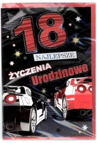 Karnet 18-stka naklejany 3D nr 004 + koperta