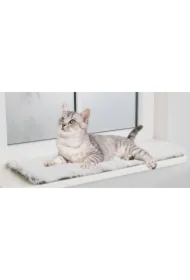 Harvey, mata, dla psa/kota, na parapety, prostokątna, biało-czarna, poliester, 90 x 28cm