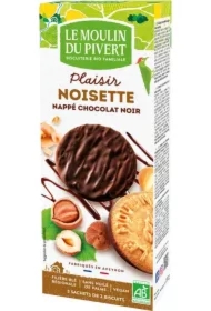 Ciastka z orzechami laskowymi oblane gorzką czekoladą