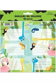 Naklejki na zeszyty - Żyrafa (12 szt)