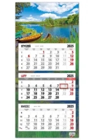 Kalendarz 2026 trójdzielny Jezioro