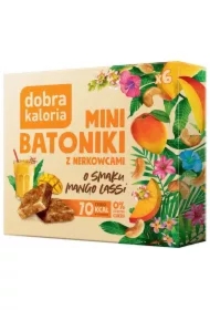 Batoniki mini z nerkowców o smaku mango lassi