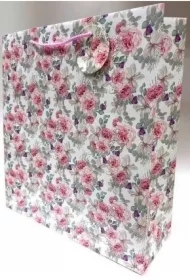 Torebka ozdobna matowa 35x37x12cm róże GB23160