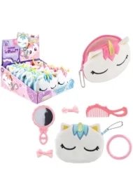 Zestaw piękności torebka pluszowa jednorożec MIX