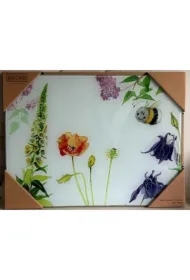 Szklana deska ozdobna Pszczoły i kwiaty