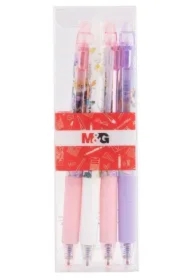 Długopis automat 0.5mm Flower Manga nieb 4 szt M&G