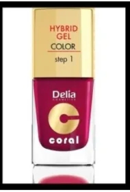Coral Hybrid Gel 12 Bordowy Emalia do paznokci