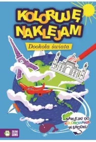 Książka Koloruję i naklejam. Dookoła świata. ZIELONA SOWA