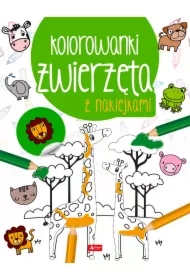 Zwierzęta. Kolorowanka z naklejkami