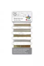 Wstążki 10mm 5x2m złote